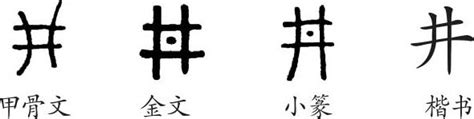 井字型|《井》字义，《井》字的字形演变，小篆隶书楷书写法。